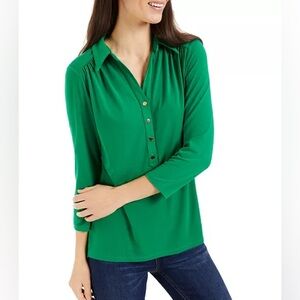 Charter Club Green Button Down Shirt